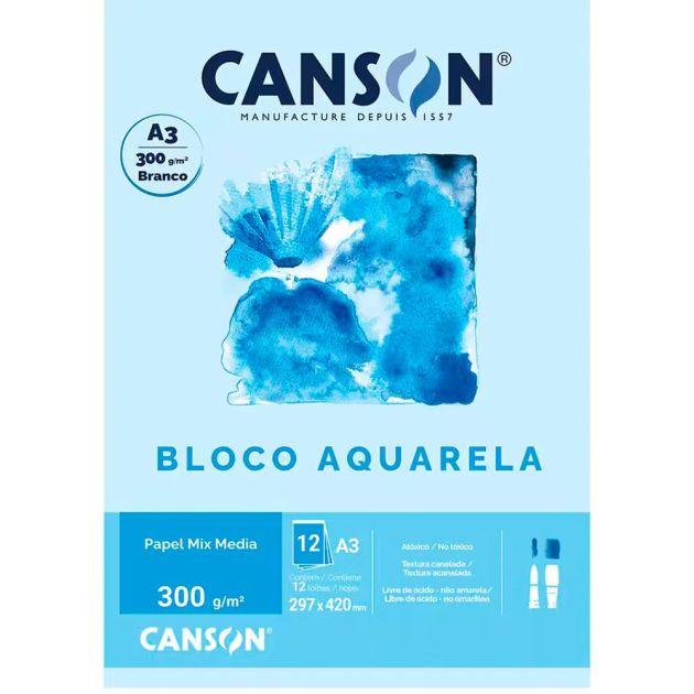 Bloco Canson Aquarela 300g - A3