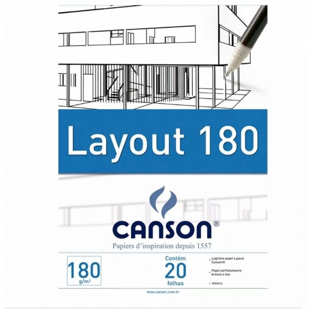 Bloco Canson Layout 180gm Branco - A4
