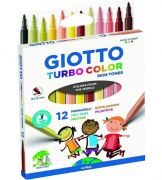 Caneta Hidrocolor Giotto - 12 cores - TurboColor Tons de Pele