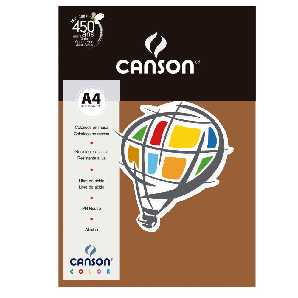 Papel Canson Chocolate A4 180gm - Unidade