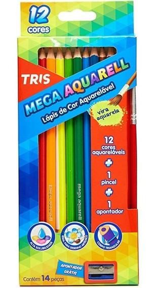 Lápis de cor Aquareláveis Tris 12 Cores