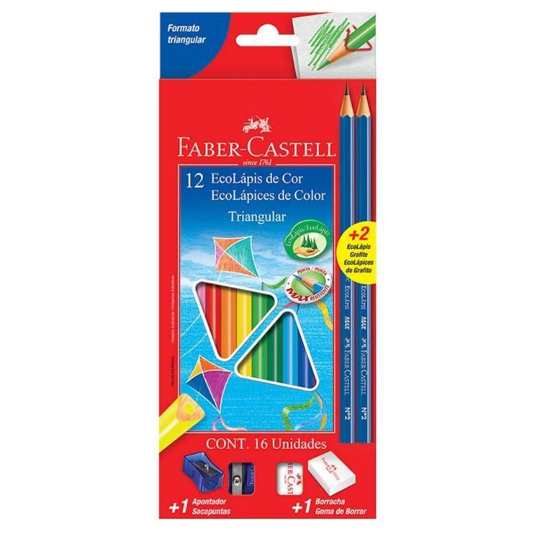 Lápis de cor Faber Castel Triangular 12 cores