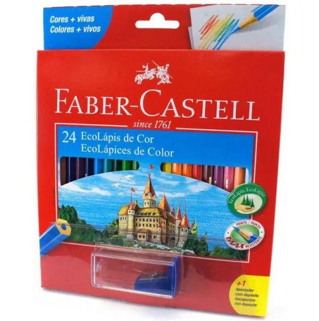Lápis de cor Faber Castell 24 Cores