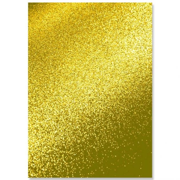 Papel Glitter Dourado A4