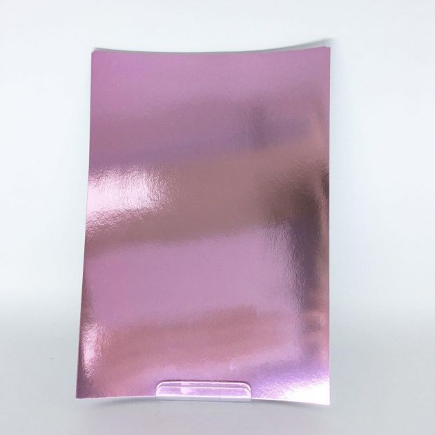 Papel Metallik Laminado - Rosa 180g