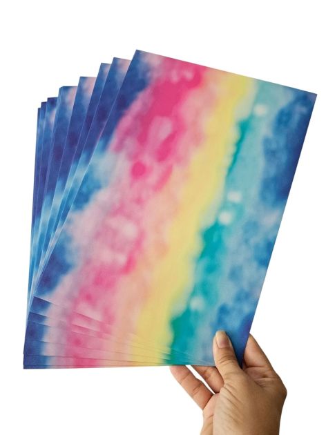 Papel Off Paper Glitter Metálico Arco-Íris - A4 250g