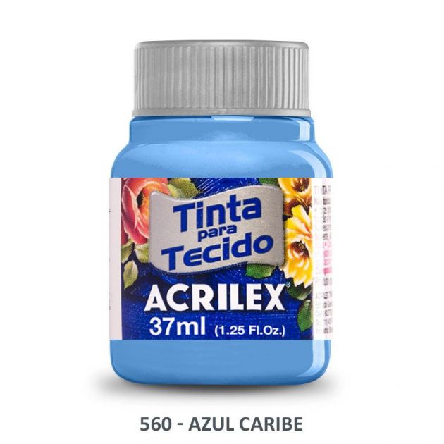 Tinta para Tecido Acrilex - Azul Caribe